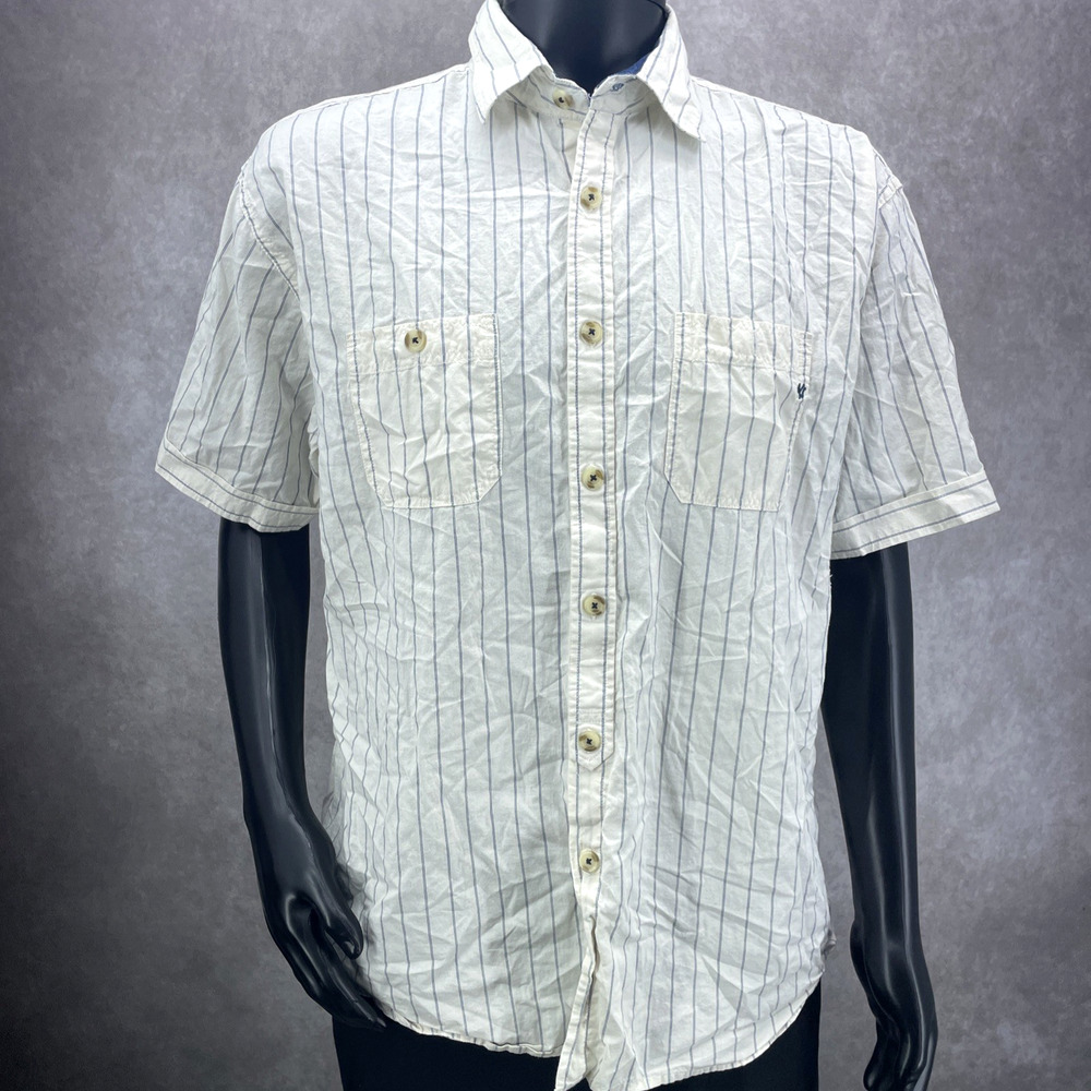 Vtg Red Jacket Mens XL New‎ York Yankees Striped Button Down Shirt Bronx Bombers